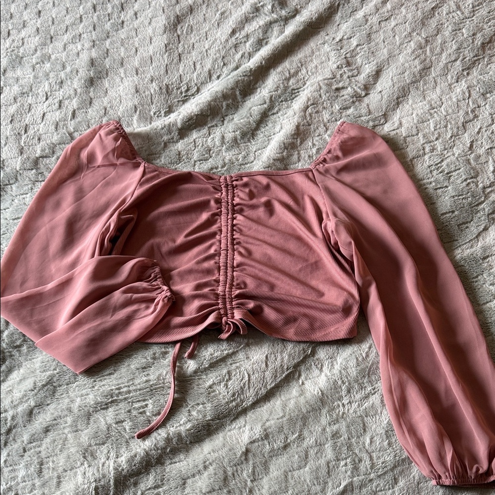SHEIN Dusty Rose Off-Shoulder Blouse